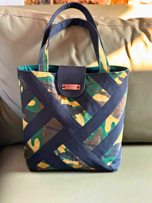 Camo Quilted Shoulder Bag