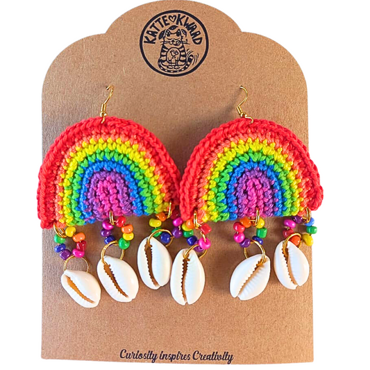 Large Rainbow Earrings