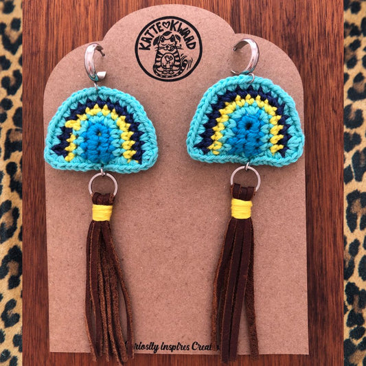 Large Boho Crochet Earring 1
